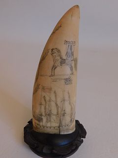 WHALE TOOTH OF LADY & SHIP