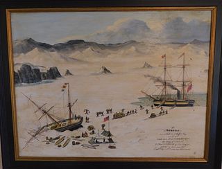 BAFFIN BAY WHALING RESCUE PAINTING 