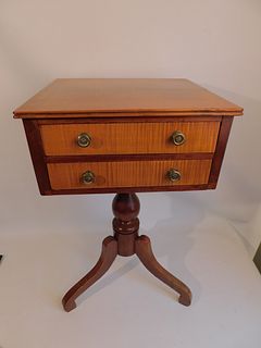 PERIOD MAPLE 2 DRAWER STAND