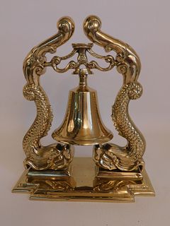 BRASS NAUTICAL BELL - DOLPHINS