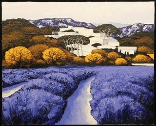 LG Patrick Reault Impressionist Landscape Painting