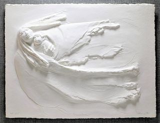 Jean Juhlin Native American Paper Relief Sculpture