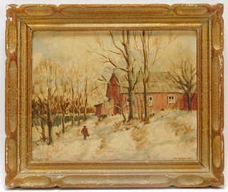 Harold Wolcott Winter Landscape Painting