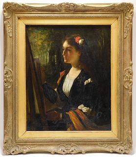 William Holyoake Portrait of a Woman Painting