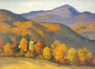 Attr. Joan Beauregard Autumnal Landscape Painting