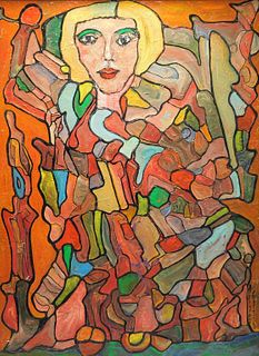 Alexander Gore Abstract Woman Portrait Painting