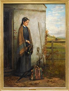 J. B. Halsey Portrait of a Woman Painting