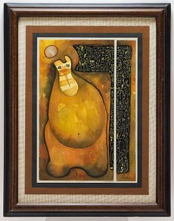 Modern Abstract Figure WC Painting