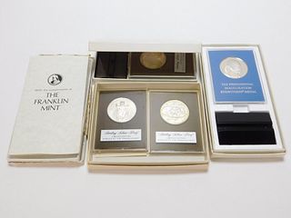 5PC Franklin Mint Sterling Silver Collectors Coins