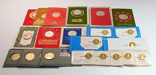 21PC Franklin Mint 24K Gold Plated Coins & Others
