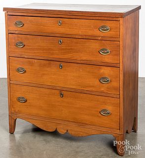 Federal walnut chest of drawers, early 19th c.