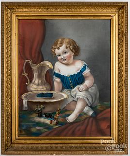 Pastel portrait of a child, 19th c.