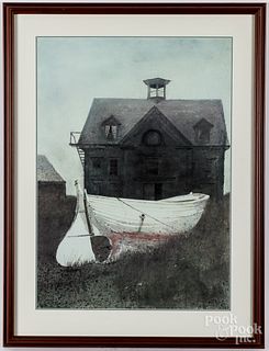 Andrew Wyeth print, Liberty Launch