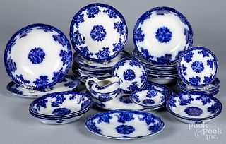 Flow blue Waldorf pattern porcelain