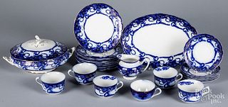 Flow blue Delamere pattern porcelain