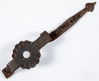 Wrought iron axe holder, 19th c.