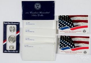 Four 1976 P and D uncirculated sets, etc.