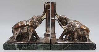 Pair of Art Deco Elephant Bookends.