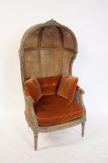 Louis XV Style Caned Porters Chair