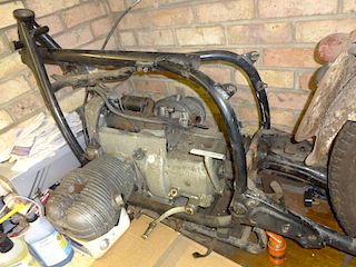 Barn find condition Frame, engine, gearbox, wheels Restoration project
