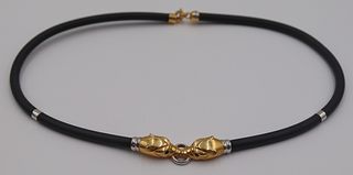 JEWELRY. Signed RCI 18kt Bi-Color Gold Necklace.