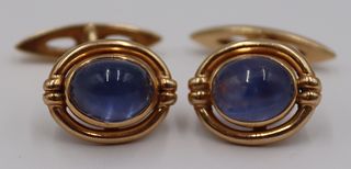 JEWELRY. Pair of 14kt Gold Colored Gem and Diamond
