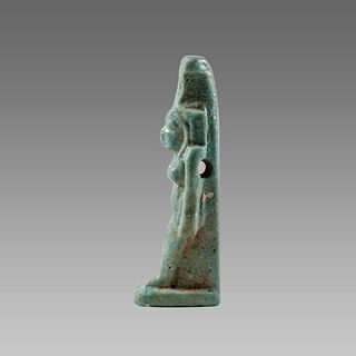Ancient Egyptian Faience Amulet of Nephthys, c. 600 B.C.E.