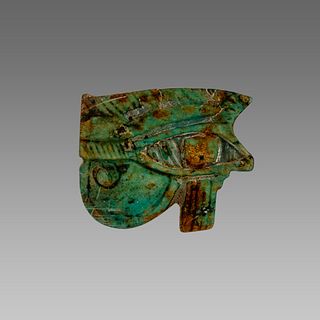 Ancient EGYPTIAN Faience Wedjet Eye Of Horus Late Period. 664-332 BCE. 
