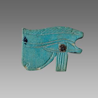 Ancient EGYPTIAN Faience Wedjet Eye Of Horus Late Period. 664-332 BCE. 