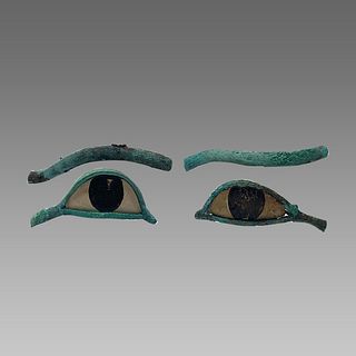 A Massive Ancient Egyptian Bronze Eyes Ca. 1000-300 B.C. 