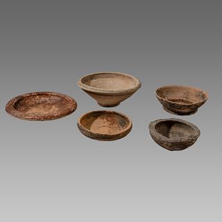 Lot of 5 Ancient Holy Land Roman Pottery Bowls c.1st century AD.