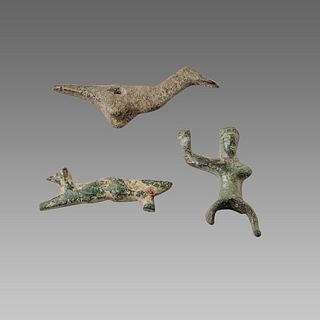 Lot of Ancient Roman Bronze Animals, Figure c.1st-2nd century AD. 