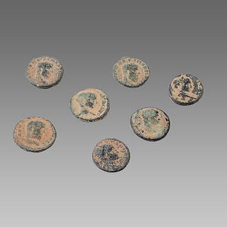 Lot of 7 Ancient Roman Bronze Coins c.3rd century AD.