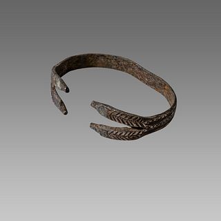Ancient Roman Silver bracelet with Snakes c.1st-2nd century AD. 