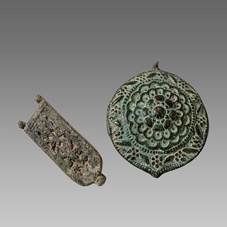 Lot of 2 Ancient Byzantine Bronze Buckles c.6th-8th century AD. 