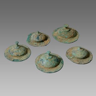 Lot of 5 Ancient Bactrian Bronze Ornaments c.2nd Millennium BC. 
