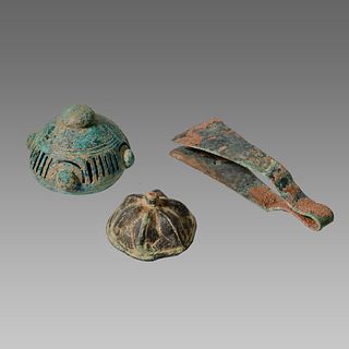 Lot of 3 Ancient Roman Bronze Ornaments c.2nd Century AD. 
