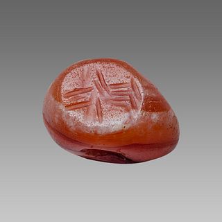 Ancient Sasanian Agate Seal with Fire Altar c.5th century AD.