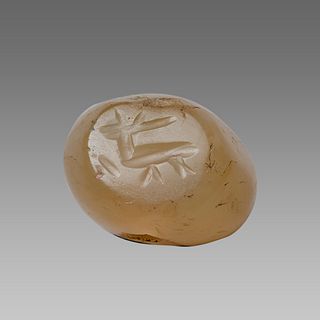 Ancient Sasanian Agate Seal with Deer c.5th century AD. 