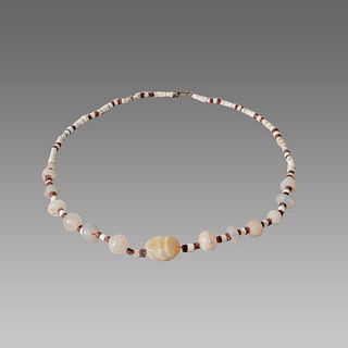 Ancient Near Eastern Agate and Stone Stone Beads Necklace c.600 BC.