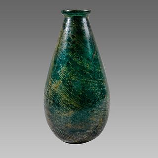 Ancient Islamic Large green Glass Bottle c.8th cent AD. 