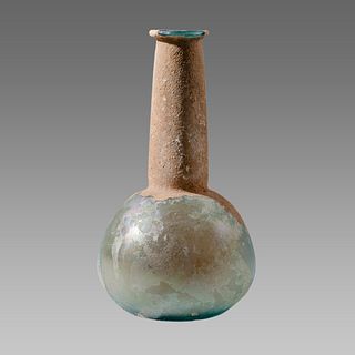 Large Ancient Roman Glass Bottle c.1st-2nd century AD. 