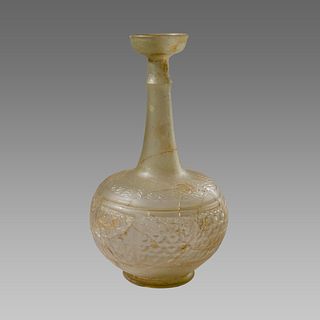 Large Ancient Islamic Glass Bottle c.8th century AD.