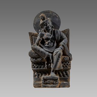 Gandharan Style Schist Stone Buddha. 