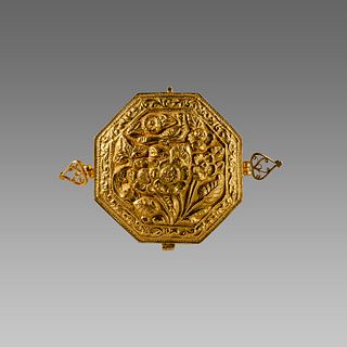 19th century Islamic Persian Qajar Gold Quran Case.