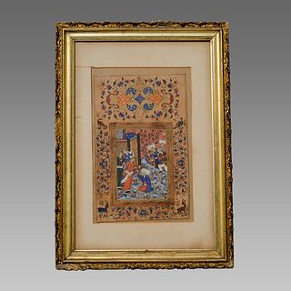 A Persian Miniature Page. 