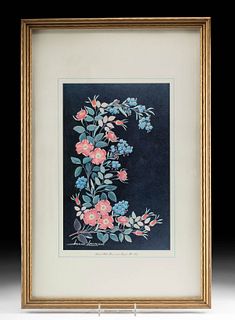 J. Laurence Print - Wild Roses & Forget Me Nots, 1970s