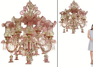 Large Baccarat style continental chandelier 12-Lights