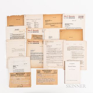 Approximately Seventy Letters, Documents, Invoices, and Receipts Related to the Organization and Activities of John F. Kennedy's 1952 Senatorial Campa