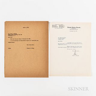 Kennedy, John F. (1917-1963) Typed Letter Signed to Richard Kelley, 27 February 1953